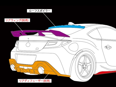 ZN8 GR86 GT-S ルーフスポイラー FRP製 | Autostyle
