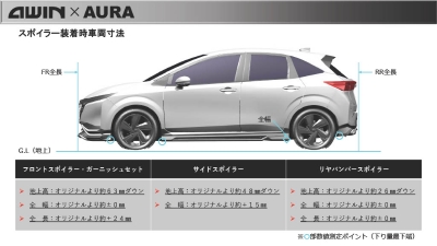 E13 ノート オーラ 前期 AWIN フロントスポイラー | Autostyle