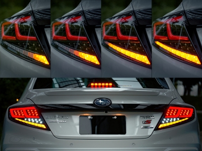WRX S4 VBH チューブフルLEDテールランプ スモークレンズ/赤バータイプ