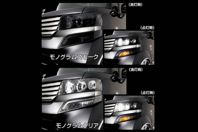 ワゴンR MH21/22S ヘッドライトカバー モノグラム スモーク | Autostyle