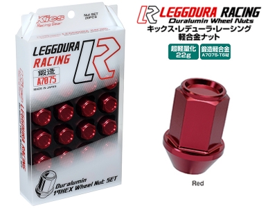 Kics レデューラ レーシング ナット セット (20pcs) M12×P1.5 レッド