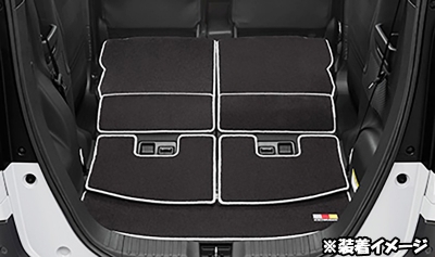 JF5 N-BOX カスタム スポーツラゲッジマット ブラック×レッド | Autostyle