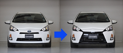 アクア NHP10 前期 エクステStyle フロント3点セット 素地 | Autostyle