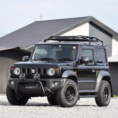 JB74W ジムニーシエラ フロントバンパーガード ランプステー付き 