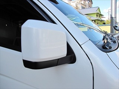 ハイエース 200系 6型ドアミラーカバー 塗装済 ホワイトパール