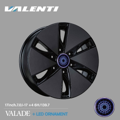 VALENTI アルミホイール 単品 VALADE メタリックホイール 17inch.6.5J