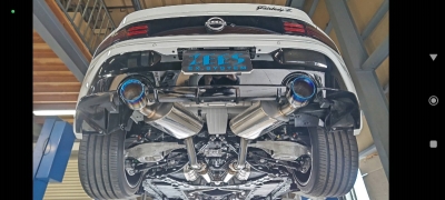 RZ34 フェアレディZ ZEES EX マフラー 115φ 左右2本出し 中間付 ハーフ